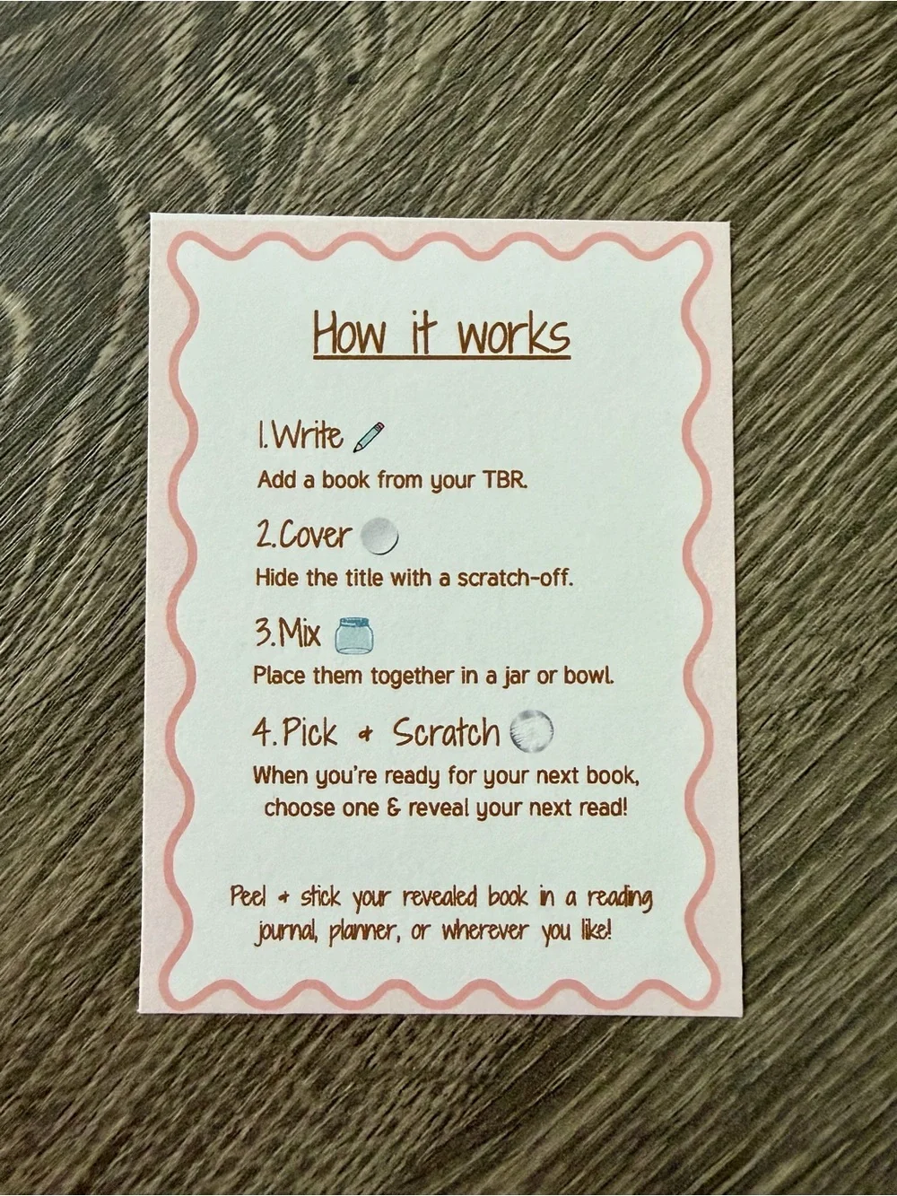 DIY Scratch Off Pick Your Next Read Stickers | Book Lover Reading Challenge Gift